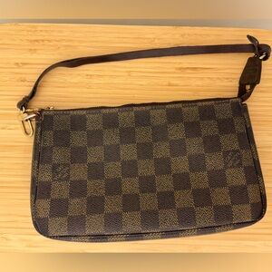 Authentic LV Damier Ebene Pochette Accessories purse